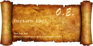 Osztern Emil névjegykártya